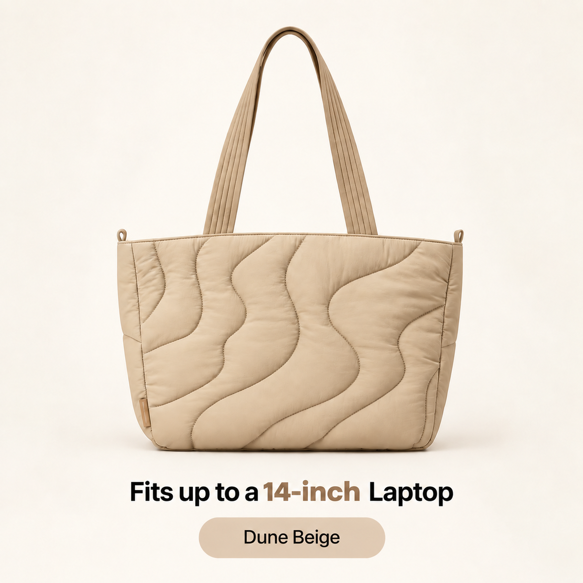 Premium Wave Quilted Puffer Tote Bag