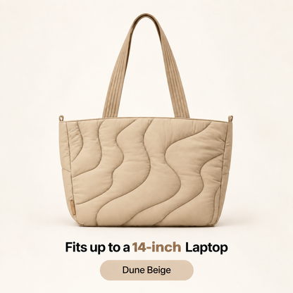 Premium Wave Quilted Puffer Tote Bag