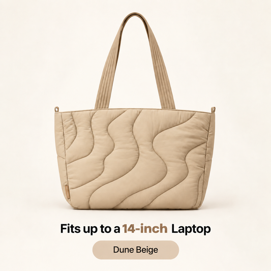 Premium Wave Quilted Puffer Tote Bag