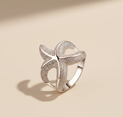 Starfish Sterling Silver Ring