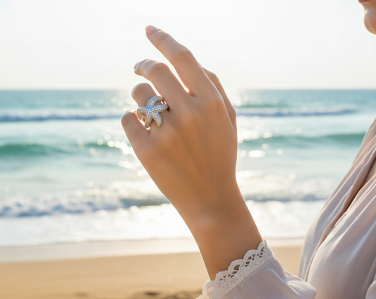 Starfish Sterling Silver Ring