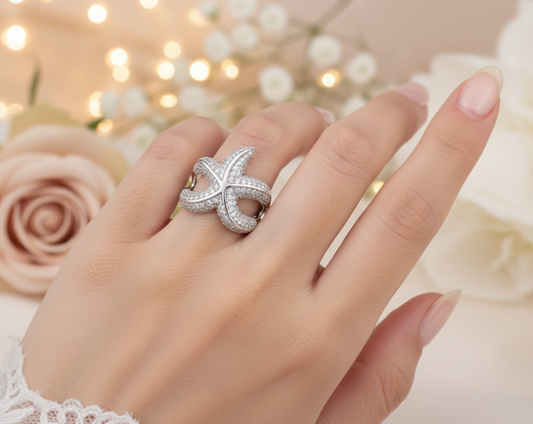 Starfish Sterling Silver Ring