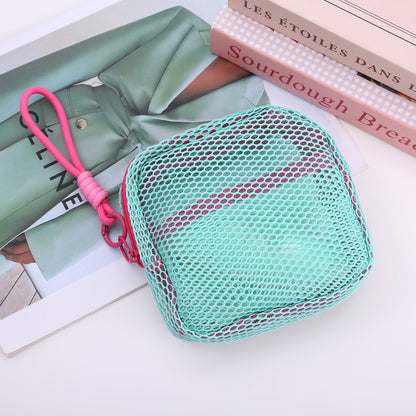 Tofu Mesh Dopamine Bag – Mini Travel Cosmetic & Accessories Organizer