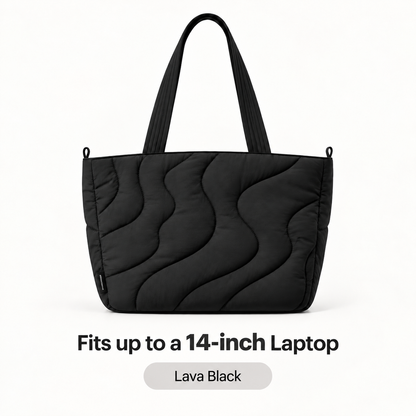 Premium Wave Quilted Puffer Tote Bag