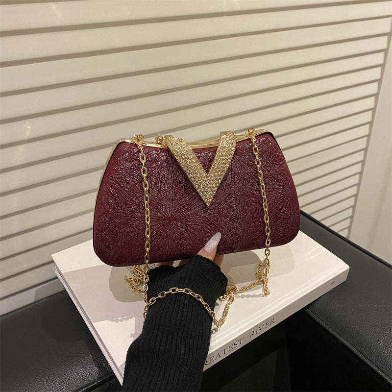 Luna V-Clutch Rhinestone Bag for Women