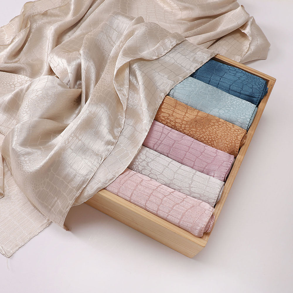 Malaysian-style Satin Jacquard Hijab