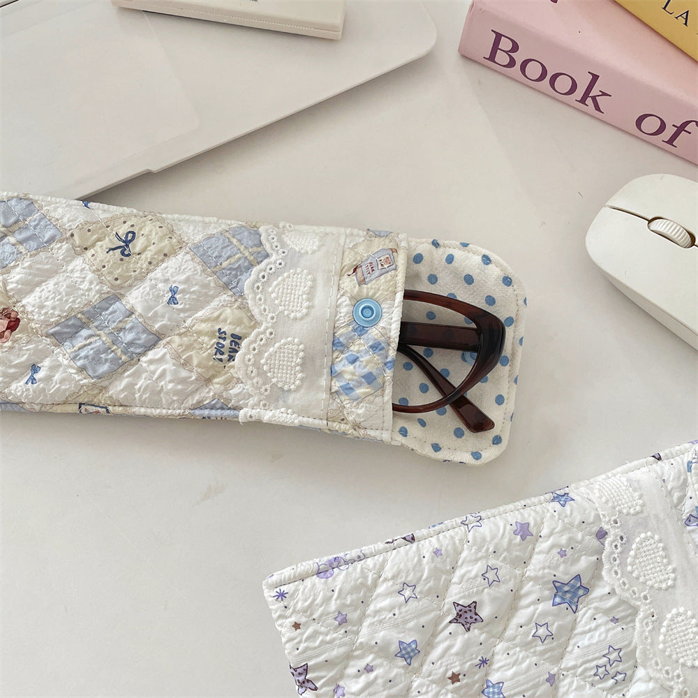 Quilted Eyeglasses Case for Women & Girls