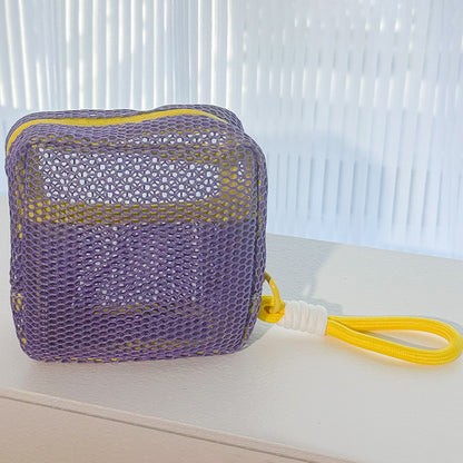 Tofu Mesh Dopamine Bag – Mini Travel Cosmetic & Accessories Organizer