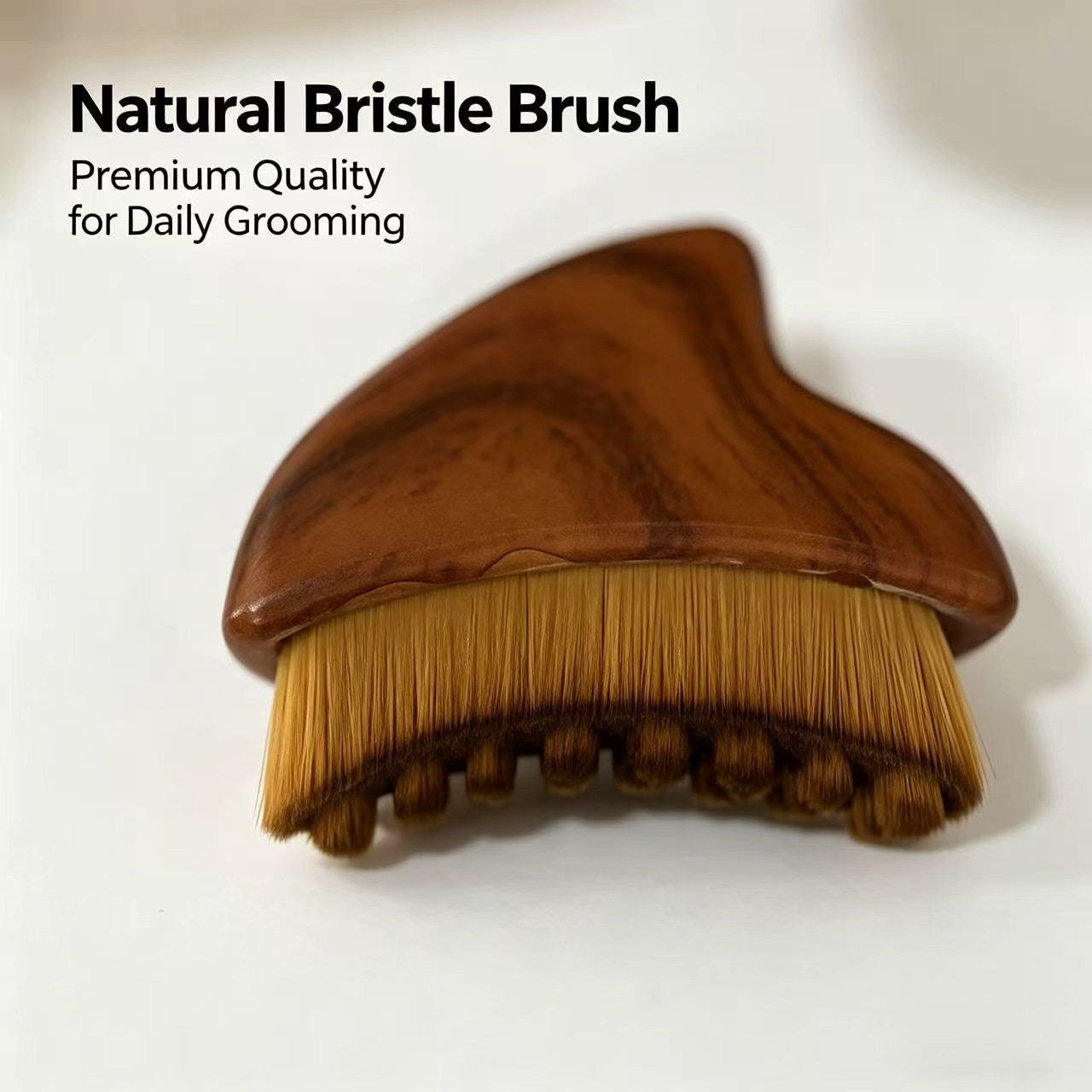 Vintage Wood-Grain Lymphatic Contour Brush