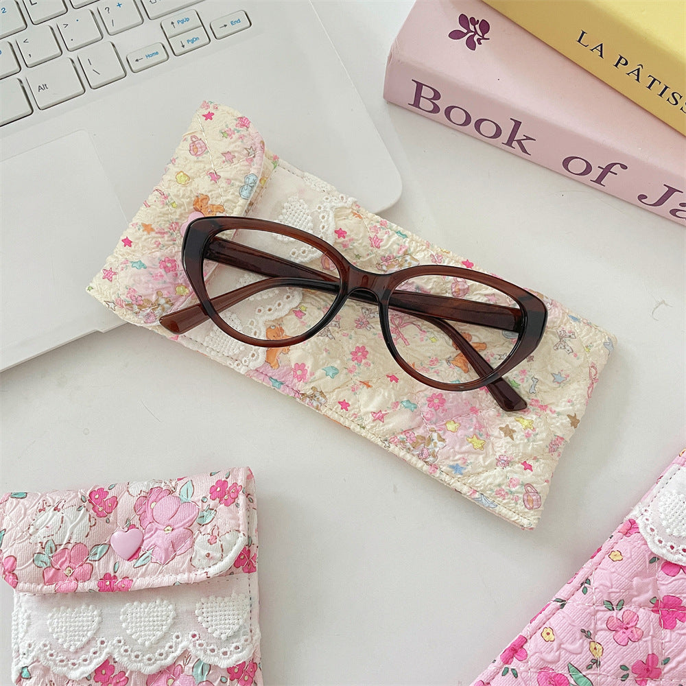 Quilted Eyeglasses Case for Women & Girls