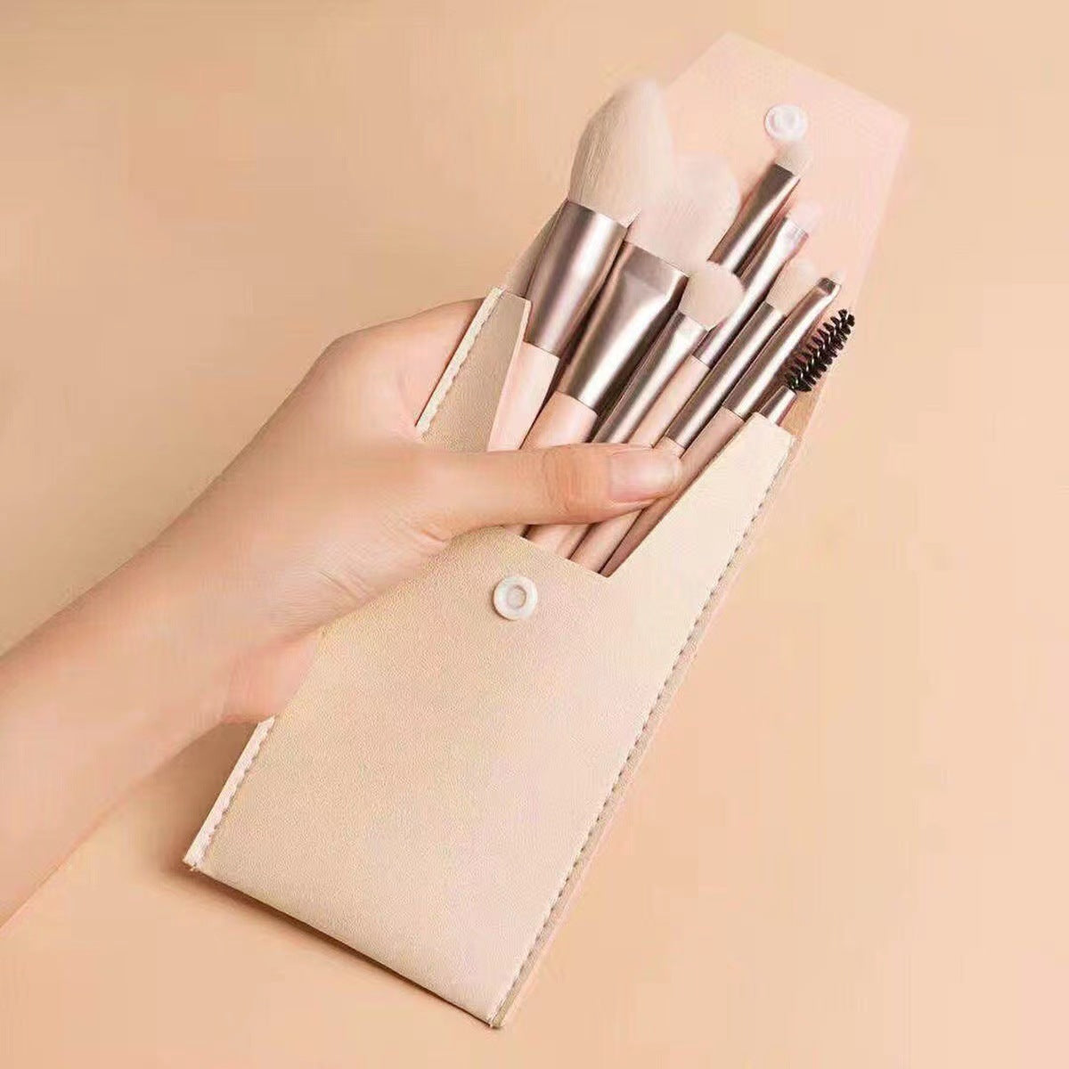Macaron Mini Makeup Brush Set with Matching Pouch