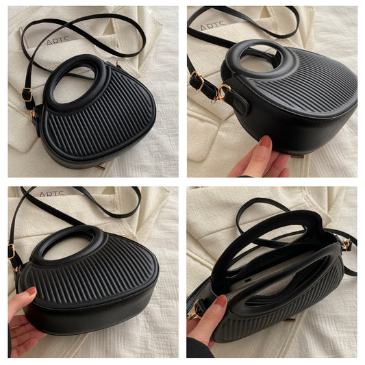 Chic Stripe Shell Crossbody Bag