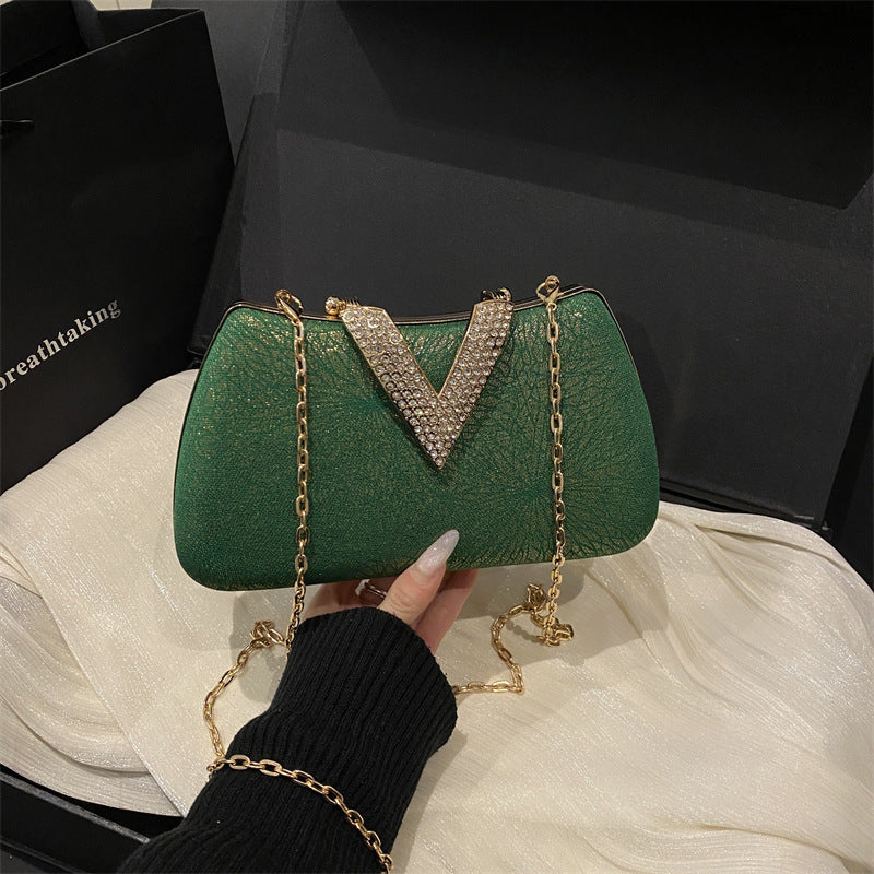 Luna V-Clutch Rhinestone Bag for Women