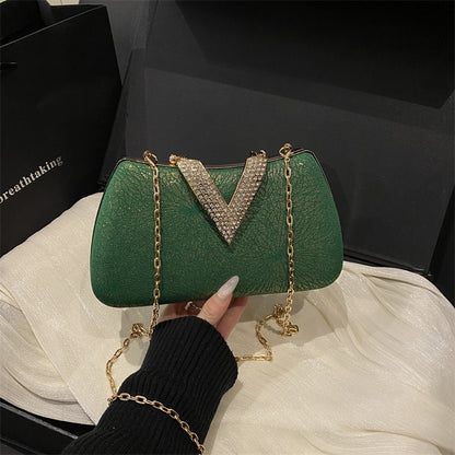 Luna V-Clutch Rhinestone Bag for Women