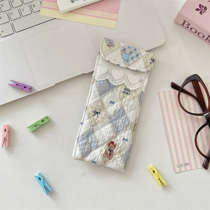 Quilted Eyeglasses Case for Women & Girls