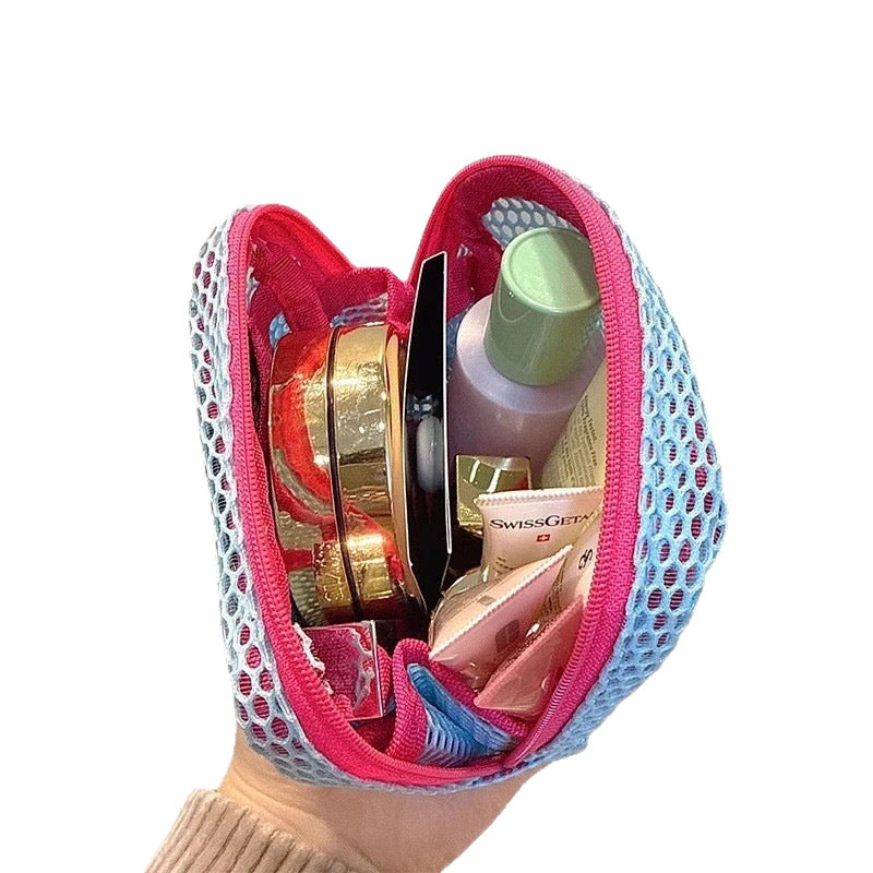 Tofu Mesh Dopamine Bag – Mini Travel Cosmetic & Accessories Organizer