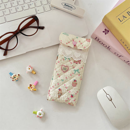 Quilted Eyeglasses Case for Women & Girls