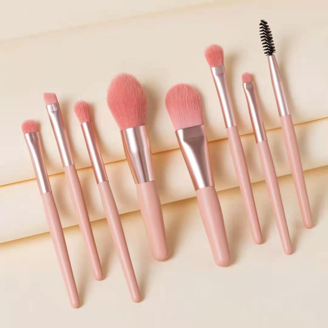 Macaron Mini Makeup Brush Set with Matching Pouch
