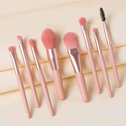 Macaron Mini Makeup Brush Set with Matching Pouch