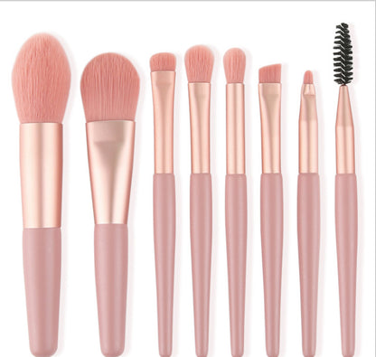 Macaron Mini Makeup Brush Set with Matching Pouch