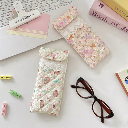 Quilted Eyeglasses Case for Women & Girls