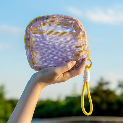 Tofu Mesh Dopamine Bag – Mini Travel Cosmetic & Accessories Organizer