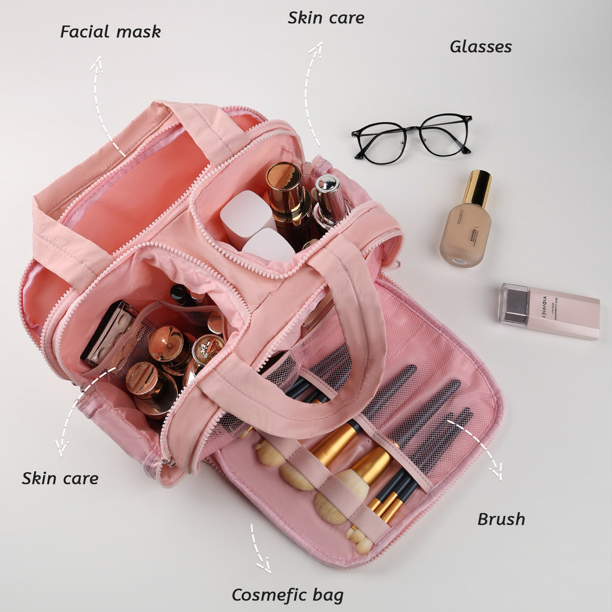 Premium Travel Cosmetic & Toiletry Organizer Bag