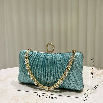 Lumière Rhinestone Clutch Bag