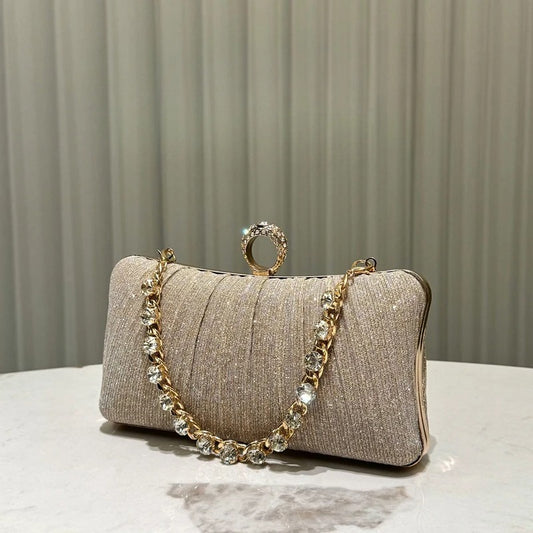 Lumière Rhinestone Clutch Bag