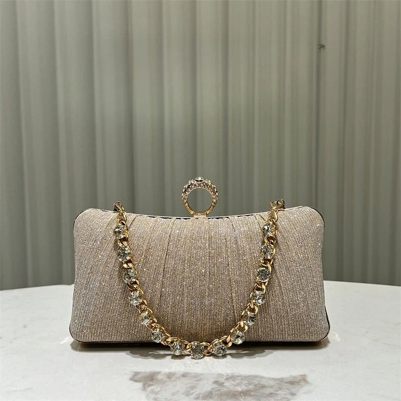 Lumière Rhinestone Clutch Bag