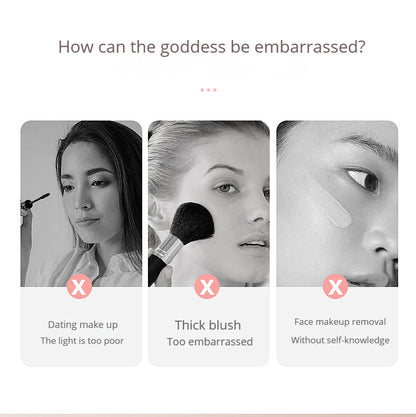 Portable Mini LED Light Makeup Mirror (Square Shape,2 sides Light,3X Mirror)