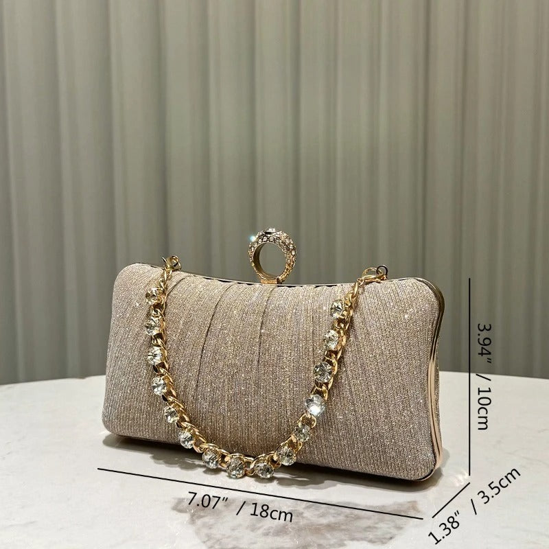 Lumière Rhinestone Clutch Bag