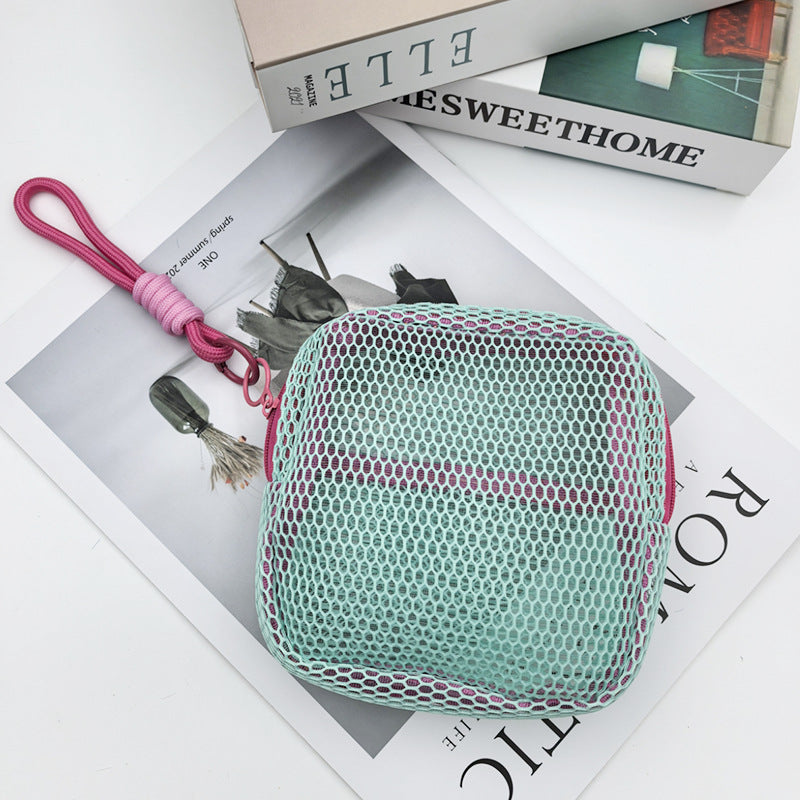 Tofu Mesh Dopamine Bag – Mini Travel Cosmetic & Accessories Organizer