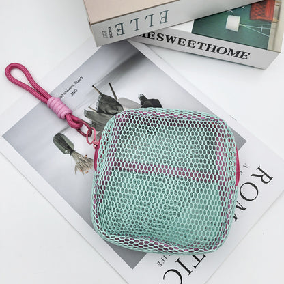 Tofu Mesh Dopamine Bag – Mini Travel Cosmetic & Accessories Organizer