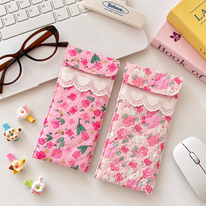 Quilted Eyeglasses Case for Women & Girls