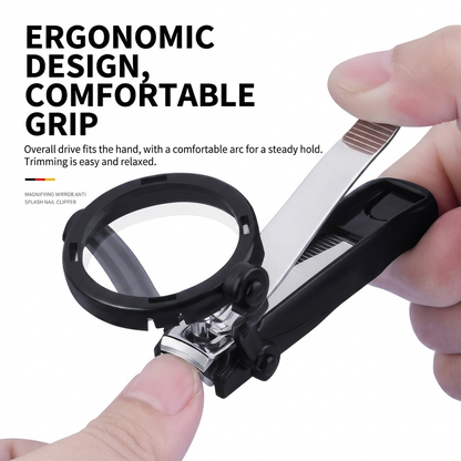 Magnifying Nail Clipper for Seniors – Large Wide Jaw, Anti-Splash & Ergonomic Design
