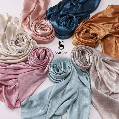 Malaysian-style Satin Jacquard Hijab