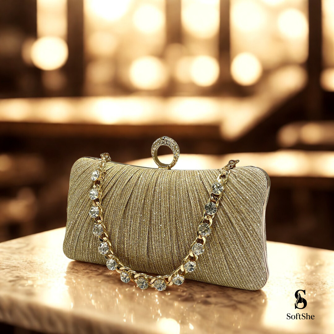 Lumière Rhinestone Clutch Bag