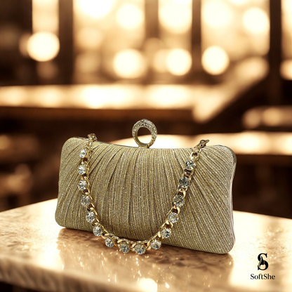 Lumière Rhinestone Clutch Bag
