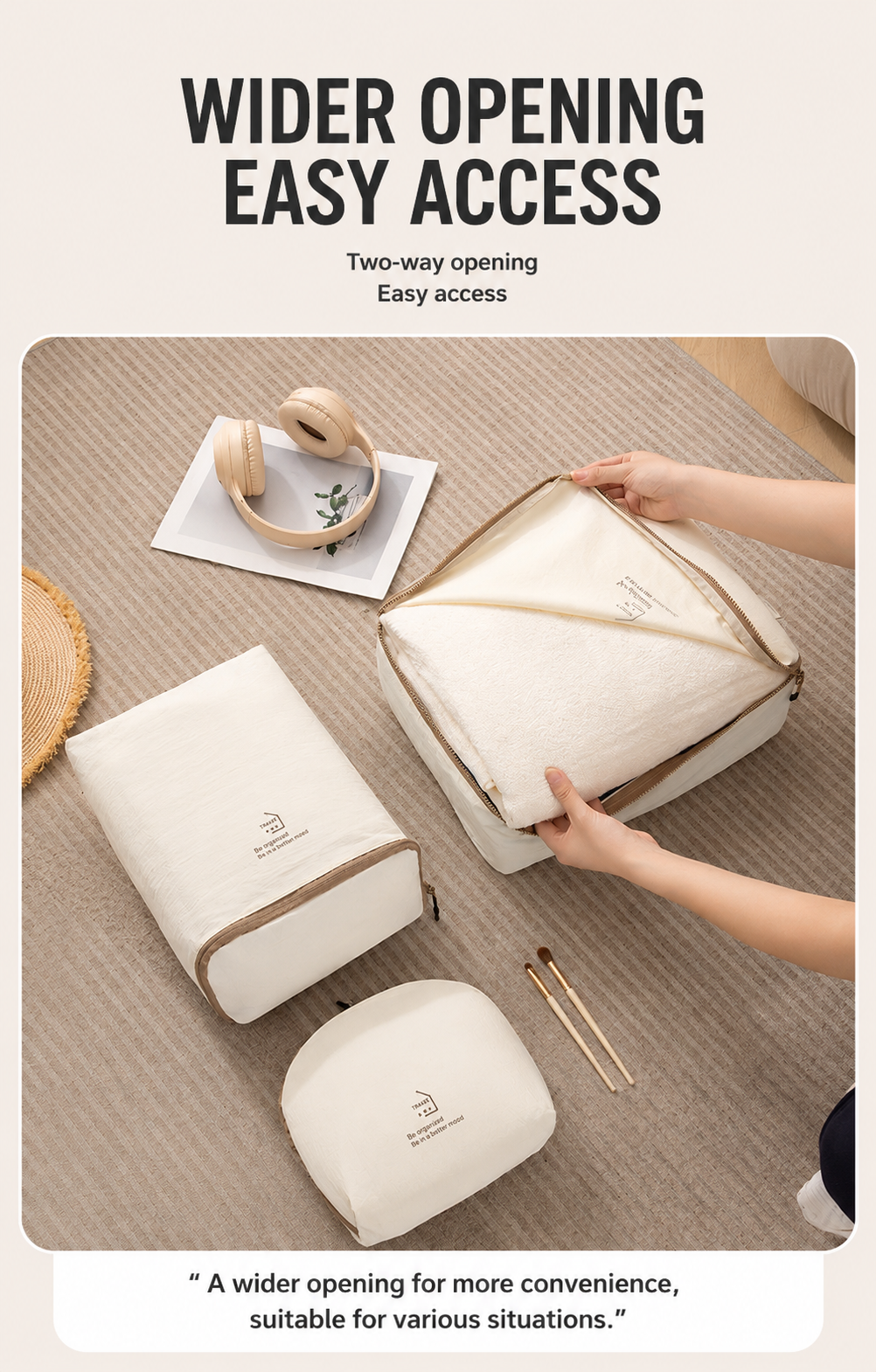 Taslan 5-Piece Premium Travel Luggage Organizer Set