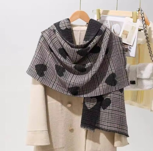 Faux Cashmere Plaid Winter shawl