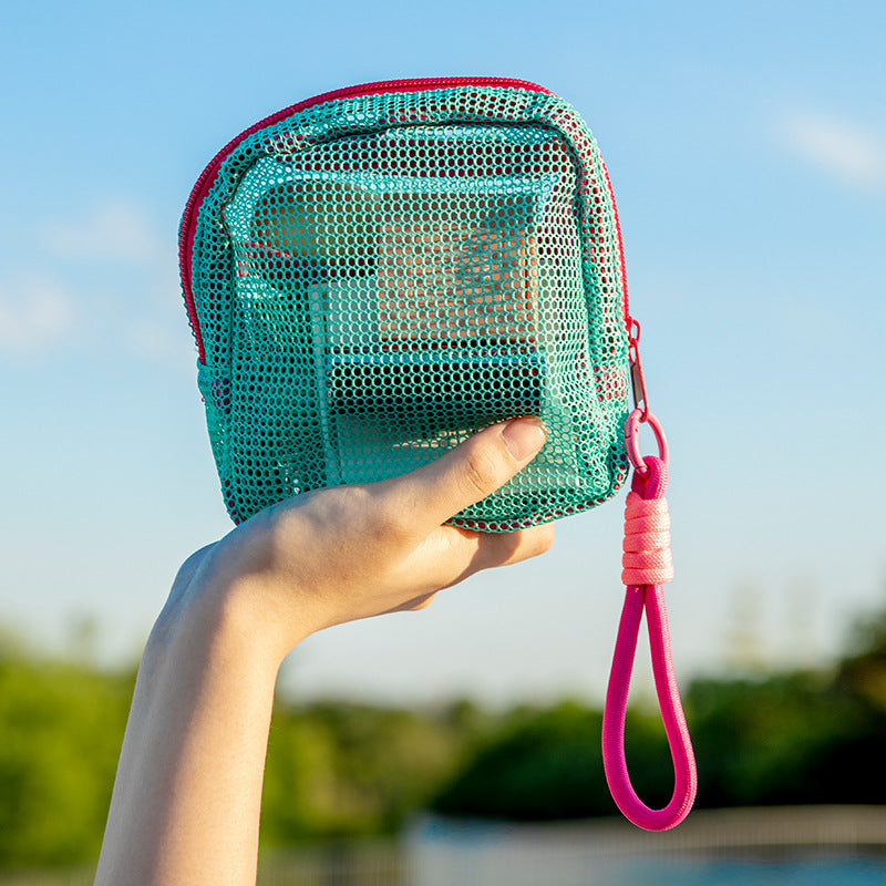 Tofu Mesh Dopamine Bag – Mini Travel Cosmetic & Accessories Organizer