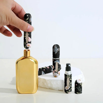 Cute & Elegant Mini Perfume Atomizer Floral Trio – 3 Pieces (5ml Each)