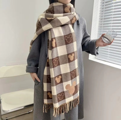Faux Cashmere Plaid Winter shawl
